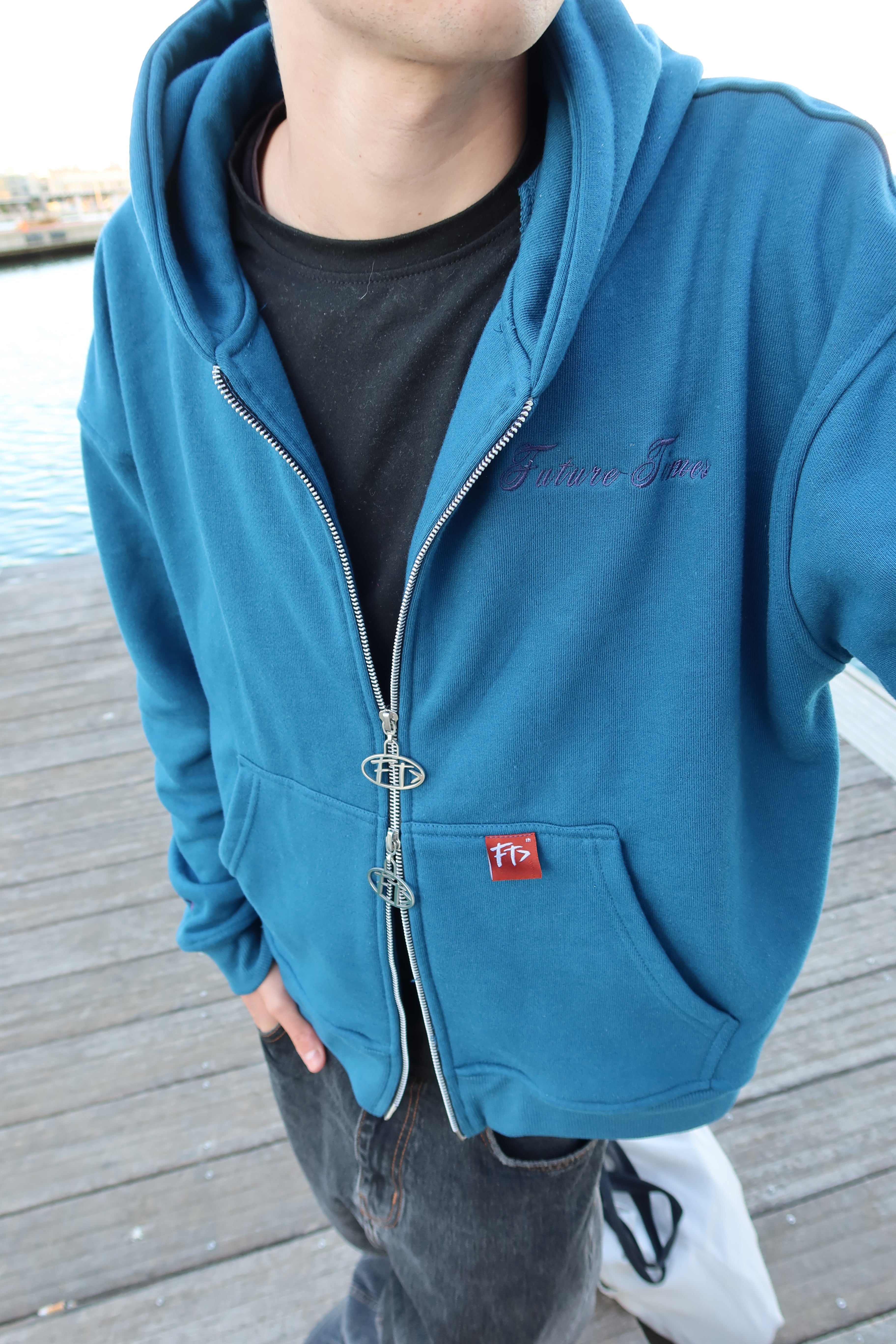 Blue Hoodie Zip