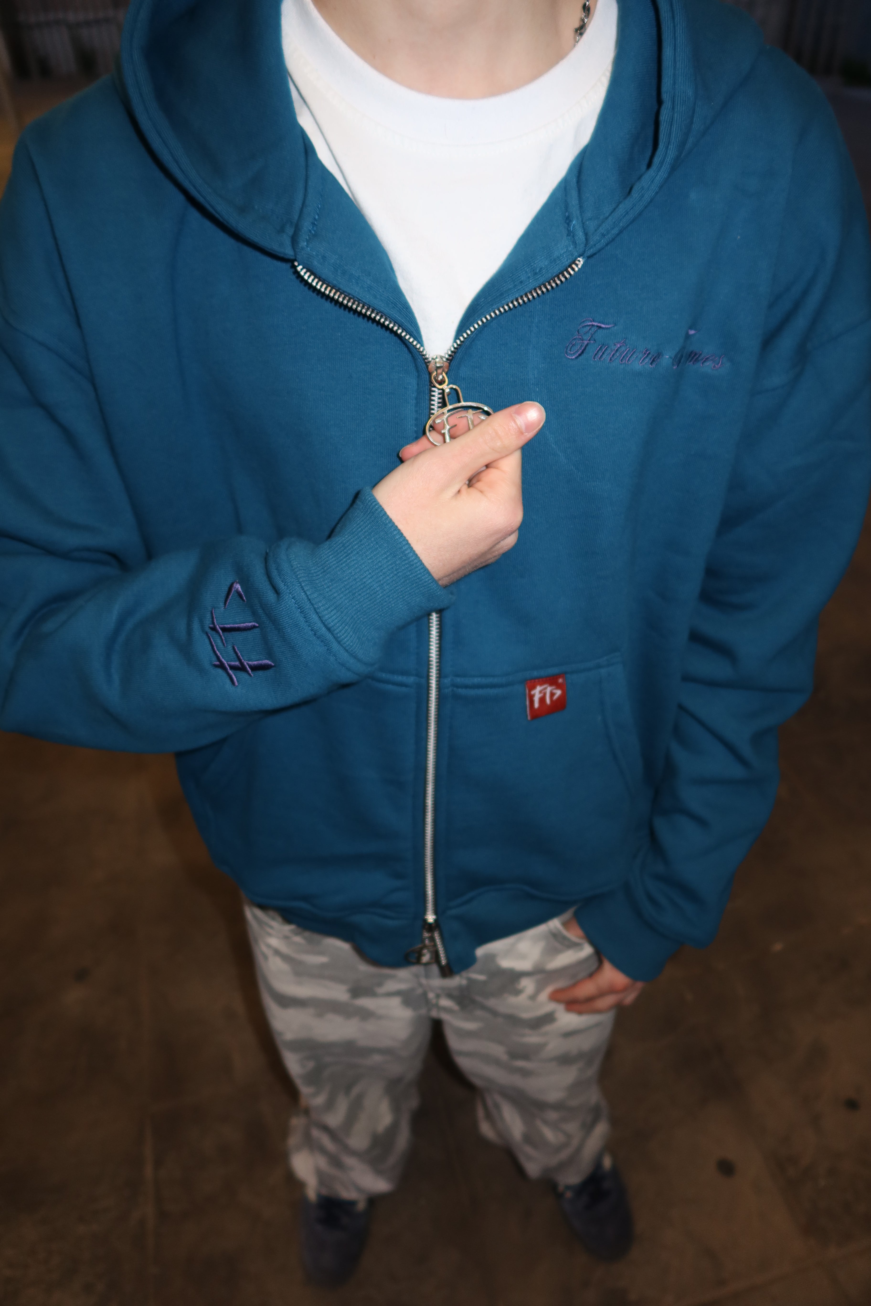 Blue Hoodie Zip
